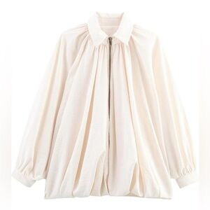 Unbranded Oversized Satin Puffed Bomber Jacket